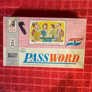 Milton Bradley Password Card Game - Red and Blue
